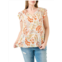 DR2 by Daniel Rainn Plus Floral Flutter Sleeve Top