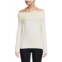 Sofia Cashmere Off Shoulder Sequin Cashmere Sweater