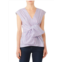 Diane von Furstenberg Striped Tie Front Top