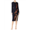 Cinq a Sept Floral Embroidered Midi Sheath Dress