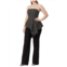 Black Halo Strapless Polka Dot Jumpsuit