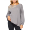 BLUEGREY Drop Shoulder Lace Sweatshirt