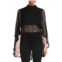 Jason Wu Collection Lace & Silk Chiffon Cape Top