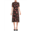 Julia jordan Floral Mockneck Midi Dress