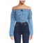 Poupette St Barth Rachel Off The Shoulder Crop Top