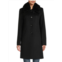 Sofia Cashmere Shearling Collar Wool Blend Car Coat