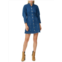 Sea New York Marble Denim Mini Shirt Dress