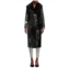 Area Stars Stella Faux Fur & Vinyl Trench Coat