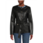 T Tahari Faux Leather Tie Jacket