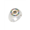 Effy ENY Sterling Silver & 14K Yellow Gold Multi Stone Evil Eye Signet Ring