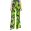 Louisa Ballou Leaf Print Wide Leg Pants