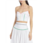 Lela Rose Contrast Trim Crop Top