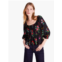 Kate spade Autumn Floral Long Sleeve Riviera Top