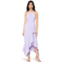 Womens XSCAPE Midi Scuba Crepe Asymmetric Flounce Dress