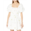 Womens English Factory Floral Embroidery Smocked Dress