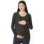 Womens Beyond Yoga Lightweight Spacedye Maternity Classic Crew Pullover