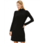 Womens Norma Kamali Long Sleeve Turtleneck Dress To Knee