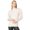 H Halston Draped Long Sleeve Mock Neck Pullover Sweater