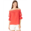 CeCe 3/4 Sleeve Off-the-Shoulder Textured Top