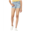 Blank NYC Star Wash Barrow Denim High-Rise Shorts in Starry Night