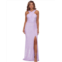 XSCAPE Long Sequin Cross Neck Dress