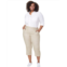 NYDJ Plus Size Plus Size Utility Pants in Stretch Linen in Feather