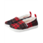 TOMS Kids Tartan Printed Felt/Faux Fur Alpargata (Little Kid/Big Kid)