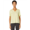 Eileen Fisher Organic Cotton Slub Stripe V-Neck Short Sleeve Top