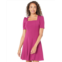 Womens Donna Morgan Square Neck Scuba Crepe Mini Dress