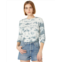 Bobi Los Angeles Tie-Dye Rib Long Sleeve Cropped T-Shirt