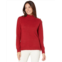 Elliott Lauren Need For Tweed Mock Neck Sweater with Button Detail On Shoulder