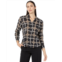 Elliott Lauren Chain Link Long Sleeve Button Front Relaxed Blouse