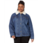 Draper James Plus Size Shearling Denim Jacket