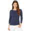 Womens Lilla P 1x1 Rib 3/4 Sleeve Boatneck Top