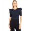 Cushnie Cropped Pleated Voluminous Sleeved Knit Top