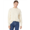 MANGO Otawa Pearl Beaded Cable Knit Sweater