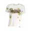 Desigual chic printed round neck tee with contrasting womens details