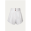 ADRIANA DEGREAS solid pleated short in white