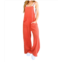 Heyson yankee doodle crinkle woven jumpsuit in orange