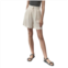 St. Agni high waist pleated shorts in cool white