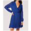 APRICOT blue chiffon wrap dress in cobalt