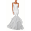 Terani Couture fitted mermaid gown in ivory/silver