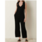 Mittoshop so selfless slub ribbed knit jumpsuit in black