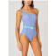 Shoshanna one shoulder one piece swimsuit in sea blue/optic