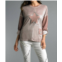 TEMPO PARIS suede star tunic top in mauve