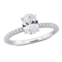 Created Forever 1 1/6ct tw oval lab-grown diamond solitaire engagement ring in 14k white gold