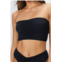 BETH RICHARDS solid delrey bikini top in black