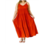 ZENANA romance at sunset tiered maxi dress in rust