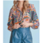 Tyler Boe maggie paisley silk top in multi