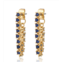 LUV AJ ballier chain studs in blue sapphire gold